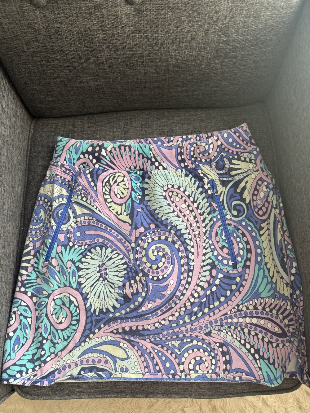 Talbots Pastel Paisley A-Line Skirt β Lavender, Pink, Mint, Light Blue